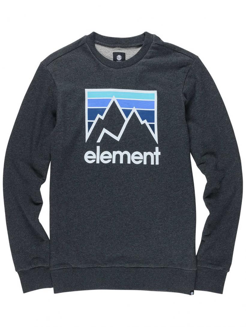 Element Joint Crew Sweater Charcoal Heathe | Mens Pullovers